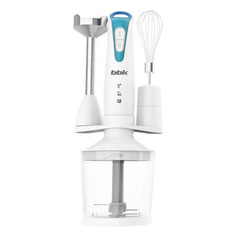 Блендер BBK KBH0406, погружной, белый/голубой