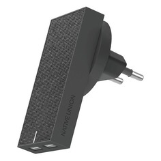 Сетевое зарядное устройство Native Union, 2xUSB, 2.4A, серый Noname