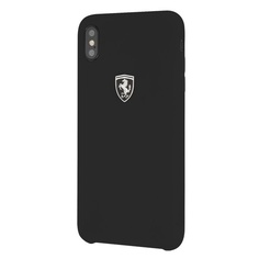 Чехол для смартфона Ferrari Silicone Case Silver Logo для Apple iPhone XS Max Black