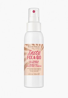 Спрей для лица Rimmel INSTA FIX & GO, 2in1 primer and setting spray, Праймер и Фиксатор Для Макияжа, 100 мл