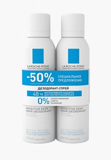 Дезодорант La Roche-Posay аэрозоль, 48 часов защиты, 2х150 мл, -50% НА ВТОРОЙ ПРОДУКТ