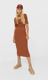 Stradivarius Топ С Вырезом Женская Коллекция Multicolor M