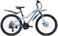 Велосипед подростковый Stark Rocket 24.2 D 2020, серебристый/голубой/серый (H000016482)