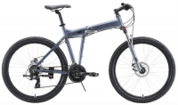 Горный велосипед Stark Cobra 26.2 D 18"/2020, серый/черный (H000016464)
