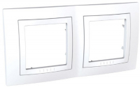 Рамка двойная Schneider Electric MGU2.004.18 Unica, белая (117560)