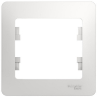 Рамка одинарная Schneider Electric GSL000101 Glossa, белая (275127)