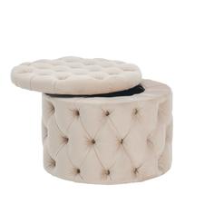 Пуф leset classic-01 круглый (milli) белый 40.0 см.