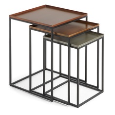 Комплект столиков vertig (3 шт) (la forma) черный 41x52x41 см.