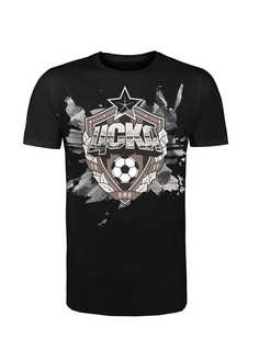Футболка "Эмблема", цвет чёрный (Мужской, XXXL) ПФК ЦСКА