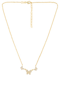 Ожерелье pave triple butterfly - Adinas Jewels