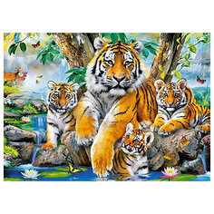 Пазл Castorland Семья тигров у ручья, 120 деталей