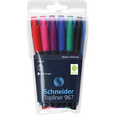 Набор капиллярных ручек Schneider Topliner 967, 6 цветов