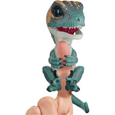 Интерактивный динозавр WowWee Fingerlings, 12 см (темно-зеленый с бежевым)
