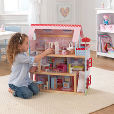 Кукольный домик KidKraft "Открытый коттедж", с мебелью