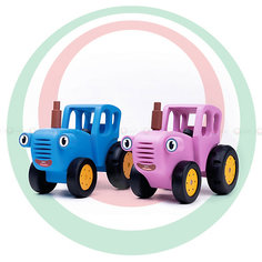 Деревянная игрушка BochArt Синий Трактор