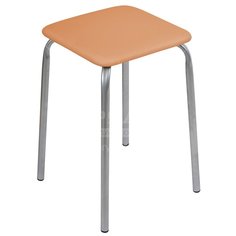 Табурет с мягким сиденьем Nika Эконом ТЭ3/О оранжевый, 29х29х46.5 см