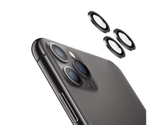 Защитное стекло Hoco для камеры APPLE iPhone 11 Pro/11 Pro Max 3D Metal Frame Flexible Lens Film A18 0.3mm Black 0L-00044726