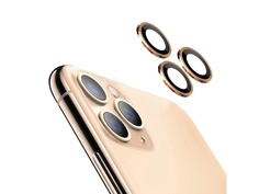 Защитное стекло Hoco для камеры APPLE iPhone 11 Pro/11 Pro Max 3D Metal Frame Flexible Lens Film A18 0.3mm Gold 0L-00044727