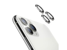 Защитное стекло Hoco для камеры APPLE iPhone 11 Pro/11 Pro Max 3D Metal Frame Flexible Lens Film A18 0.3mm Silver 0L-00044728