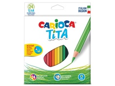 Карандаши цветные Carioca Tita 24 цвета 42794