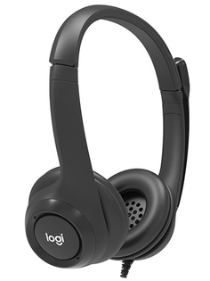 Наушники Logitech Wired USB Headset with Microphone Black 991-000267