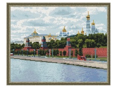 Набор для творчества Molly Картина мозаикой с нанесенной рамкой Москва Кремль 40х50cm KM0668