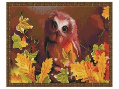 Набор для творчества Molly Картина мозаикой с нанесенной рамкой Сова осенью 40x50cm KM0865