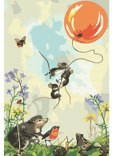 Картина по номерам Набор юного художника Molly Мышата на воздушном шаре 20x30cm KH0893