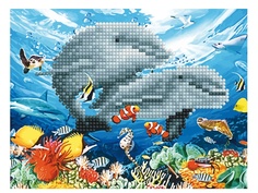 Набор для творчества Molly Картина мозаикой Дельфины в море 15x20cm KM0724