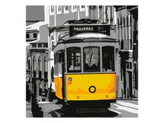 Картина по номерам Картина по номерам Котеин Старинный трамвай 30x30cm KHM0060