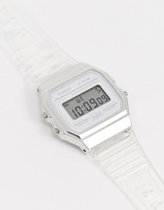 Цифровые часы с прозрачным ремешком Casio F-91WS-7EF-Прозрачный