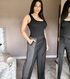 Брюки черного/серого цвета с контрастными вставками Unique21 Hero-Черный