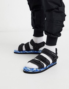 Черные сандалии с контрастной подошвой ASOS Unrvlld Supply-Черный