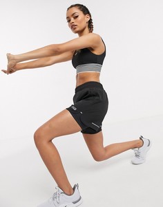 Двухслойные тканые шорты ASOS 4505-Черный цвет