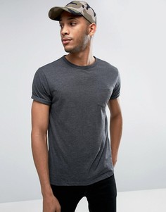 Темно-серая футболка с карманом River Island-Серый