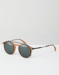 Круглые солнцезащитные очки Tommy Hilfiger-Черный