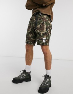 Шорты с камуфляжным принтом и регулируемым поясом AAPE By A Bathing Ape-Зеленый