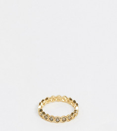 Золотистое кольцо от комплекта с покрытием 14-каратным золотом Reclaimed Vintage inspired-Золотой