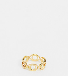 Кольцо с покрытием 14-каратным золотом Reclaimed Vintage-Золотой