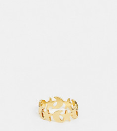 Кольцо от комплекта с покрытием 14-каратным золотом Reclaimed Vintage inspired-Золотой