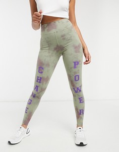 Леггинсы с эффектом кислотной стирки ASOS 4505-Многоцветный