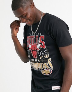 Черная футболка с логотипом Chicago Bulls​​​​​​​ и надписью "96 champions" Mitchell & Ness NBA-Черный