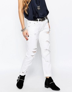 Рваные джинсы бойфренда Glamorous-Белый