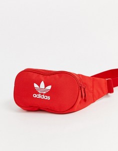Красная сумка-кошелек на пояс с логотипом-трилистником adidas Originals-Красный