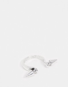 Эксклюзивное серебристое кольцо с шипами DesignB-Серебряный