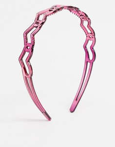 Ободок на голову с дизайном "сердечки" ASOS DESIGN-Розовый