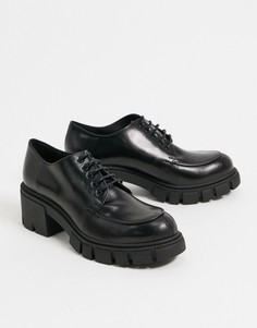 Черные кожаные туфли на шнуровке Chio-Черный