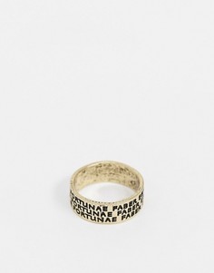 Золотистое кольцо с надписью Icon Brand-Золотой