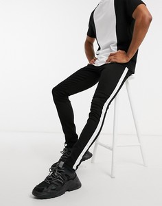 Черные джинсы скинни с лентой по бокам Criminal Damage-Черный цвет