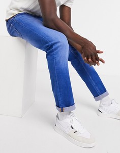 Ярко-синие узкие джинсы из органического хлопка Burton Menswear-Голубой